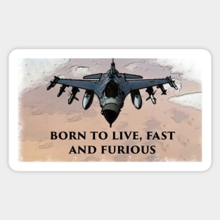 Fighter Jet Born s6h1 Sticker